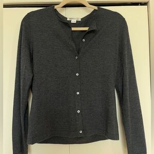 100% Cashmere Grey Button Front Cardigan - 90s vintage cardigan